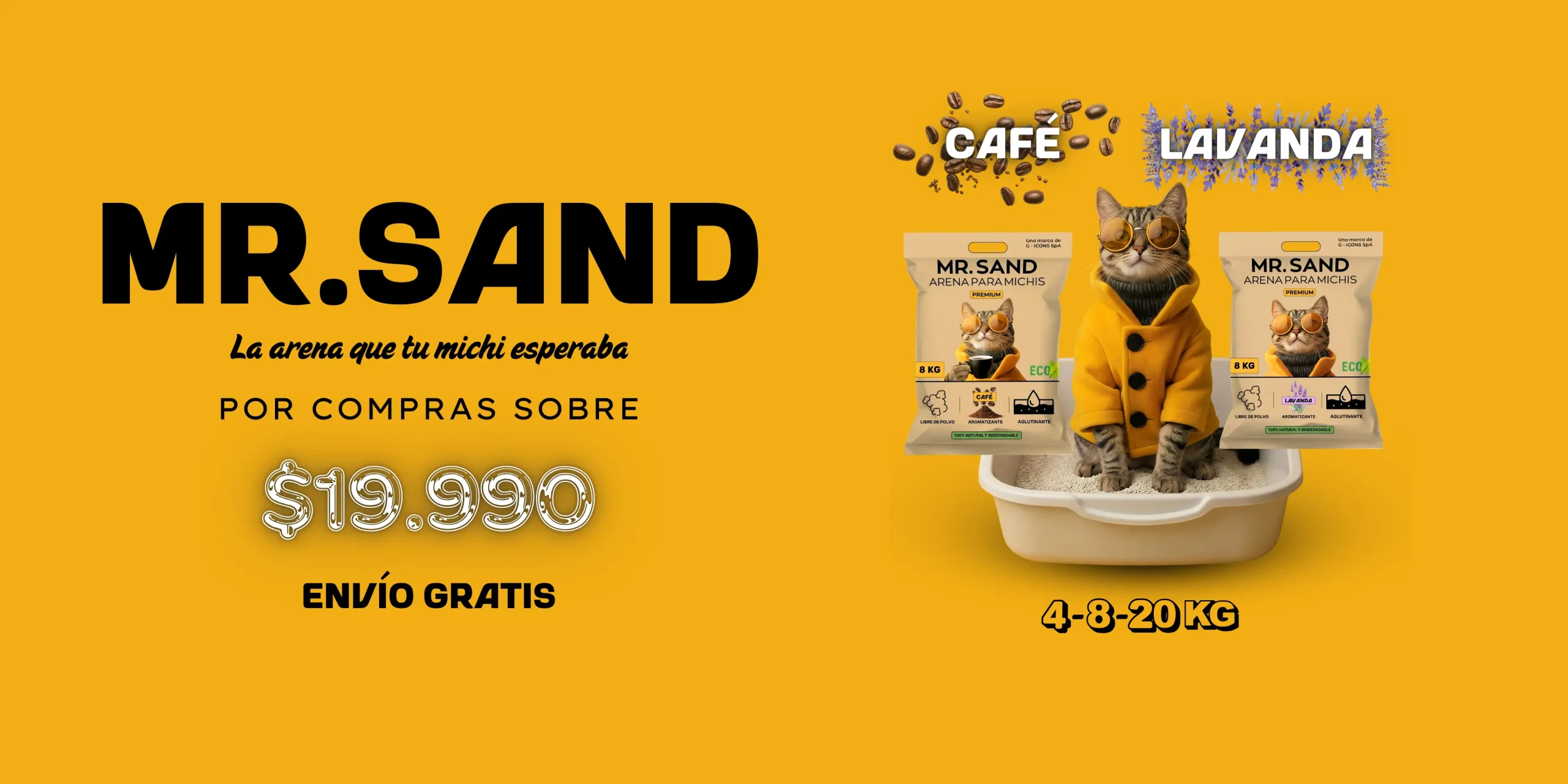 Arena Sanitaria Aglutinante Mr. Sand